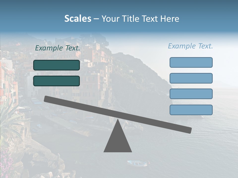 Europe Ship Water PowerPoint Template