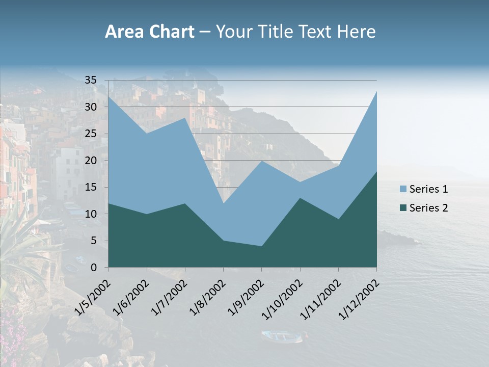 Europe Ship Water PowerPoint Template