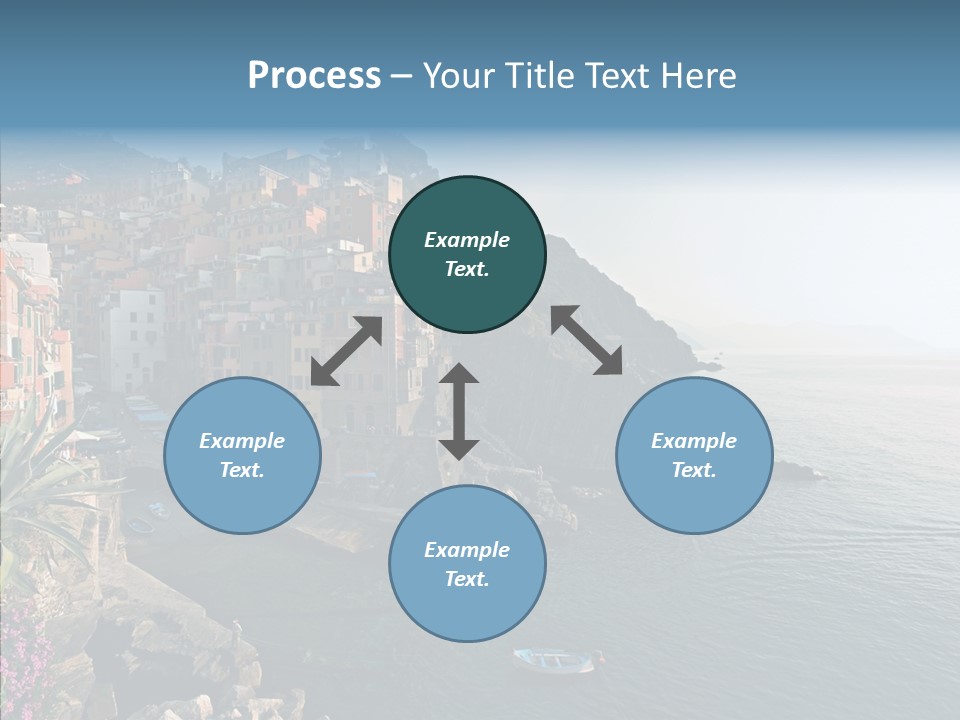 Europe Ship Water PowerPoint Template