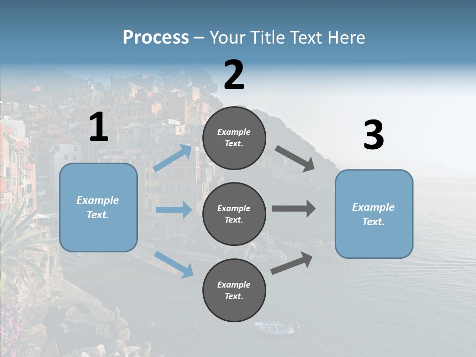 Europe Ship Water PowerPoint Template