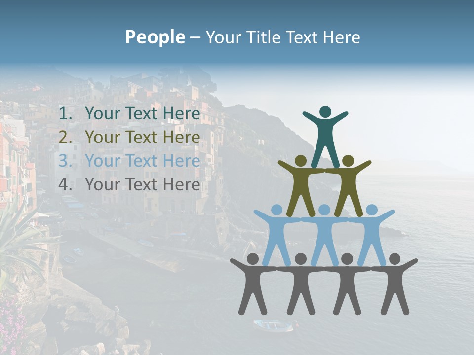 Europe Ship Water PowerPoint Template