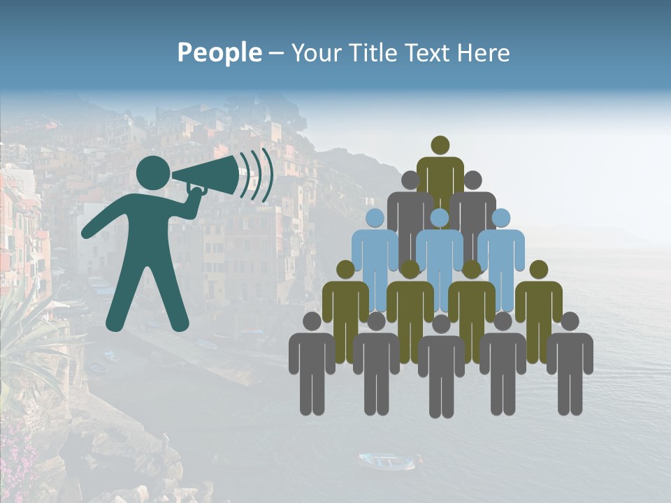 Europe Ship Water PowerPoint Template