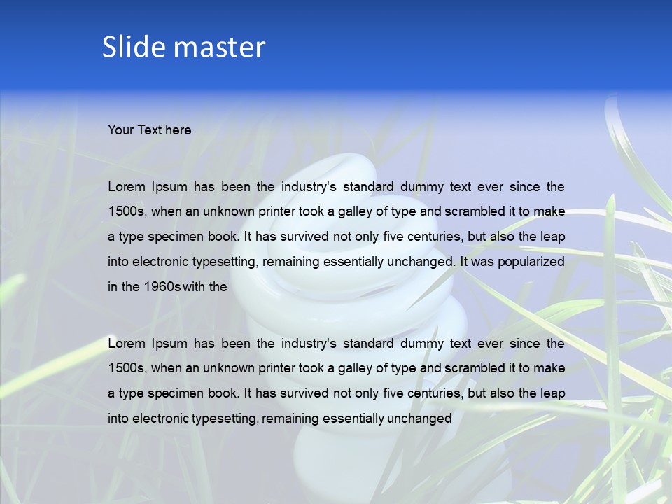 Sky Ecology Bulb PowerPoint Template