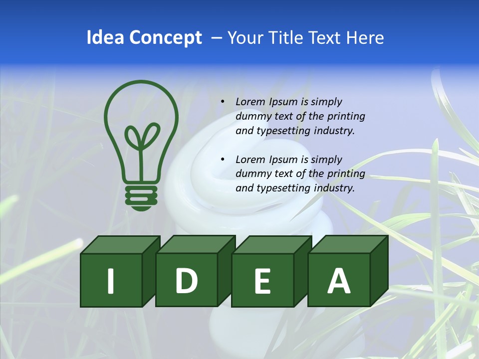 Sky Ecology Bulb PowerPoint Template