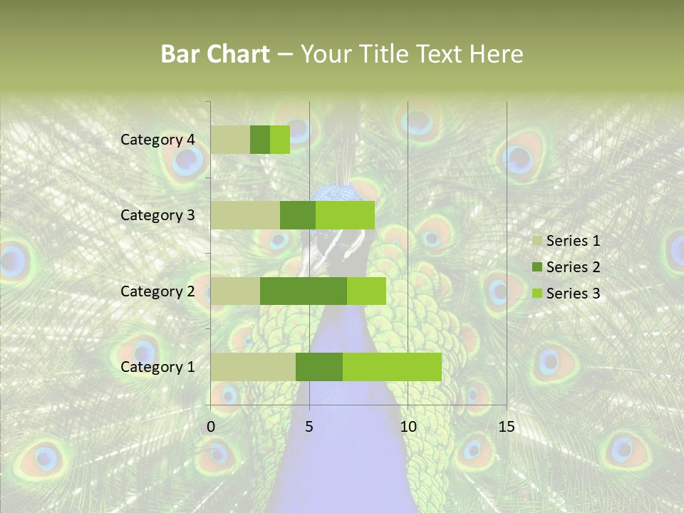 Peacock Peahen Cristatus PowerPoint Template