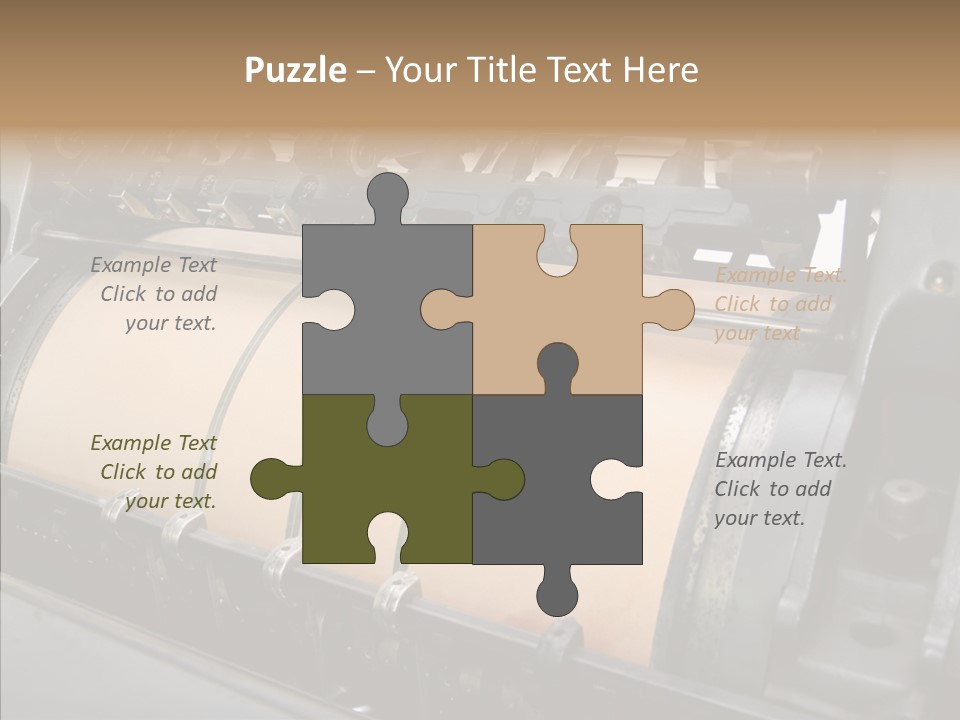 Roll Offset Gear PowerPoint Template