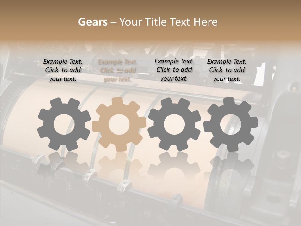 Roll Offset Gear PowerPoint Template