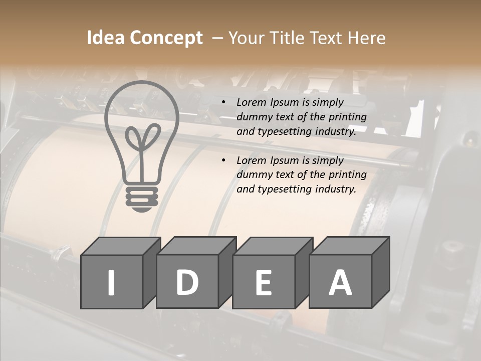 Roll Offset Gear PowerPoint Template