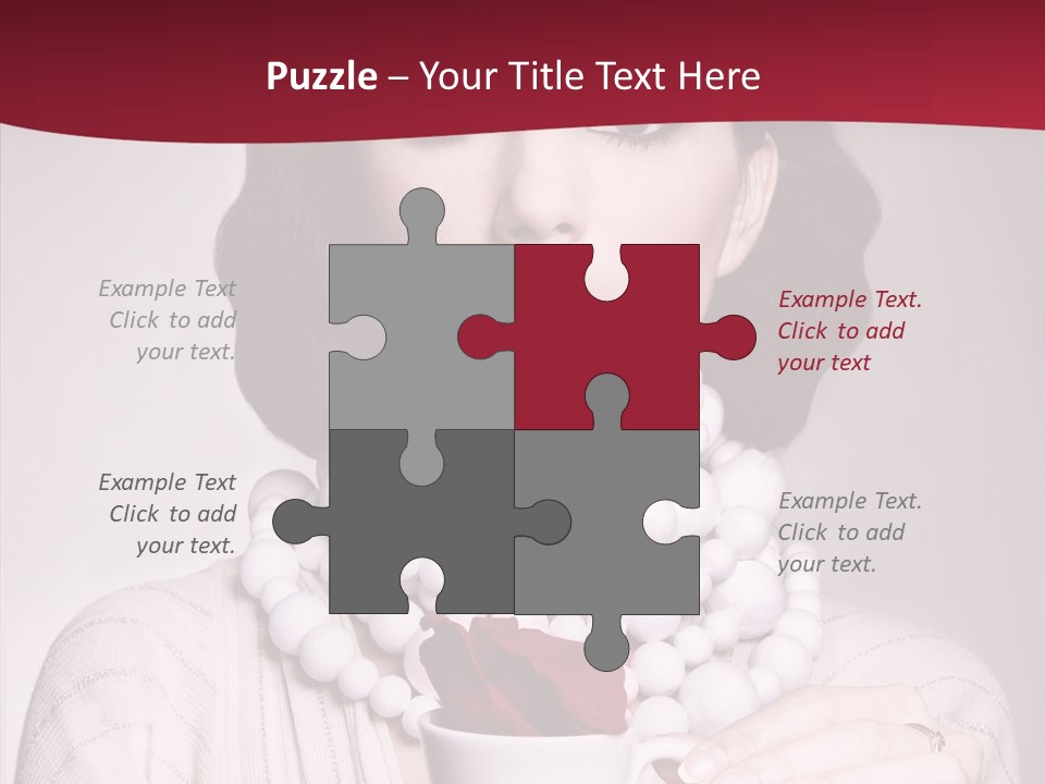 Light Rose Leaf Delightful PowerPoint Template