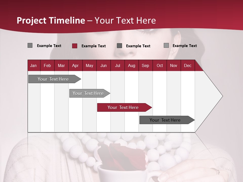 Light Rose Leaf Delightful PowerPoint Template