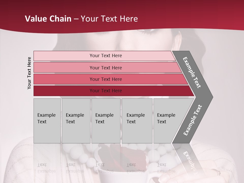 Light Rose Leaf Delightful PowerPoint Template