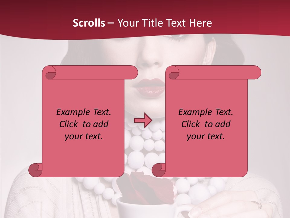 Light Rose Leaf Delightful PowerPoint Template