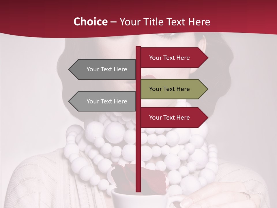 Light Rose Leaf Delightful PowerPoint Template