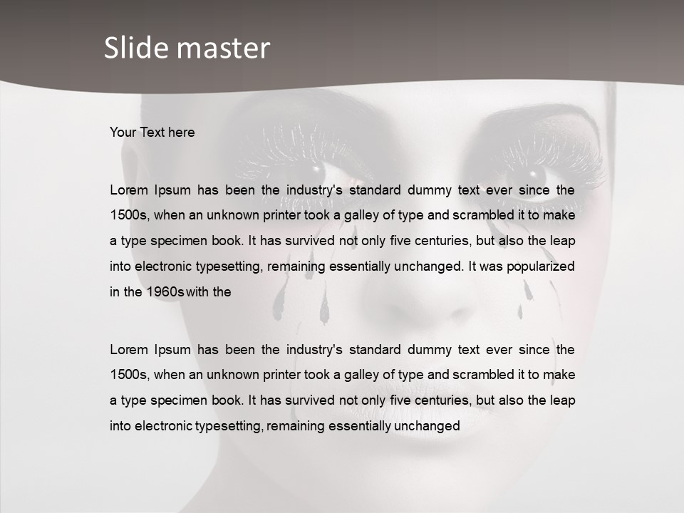 Makeup Pain Nostalgia PowerPoint Template