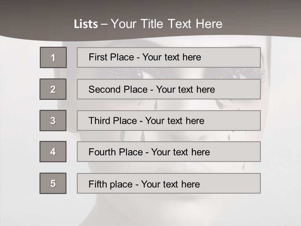 Makeup Pain Nostalgia PowerPoint Template