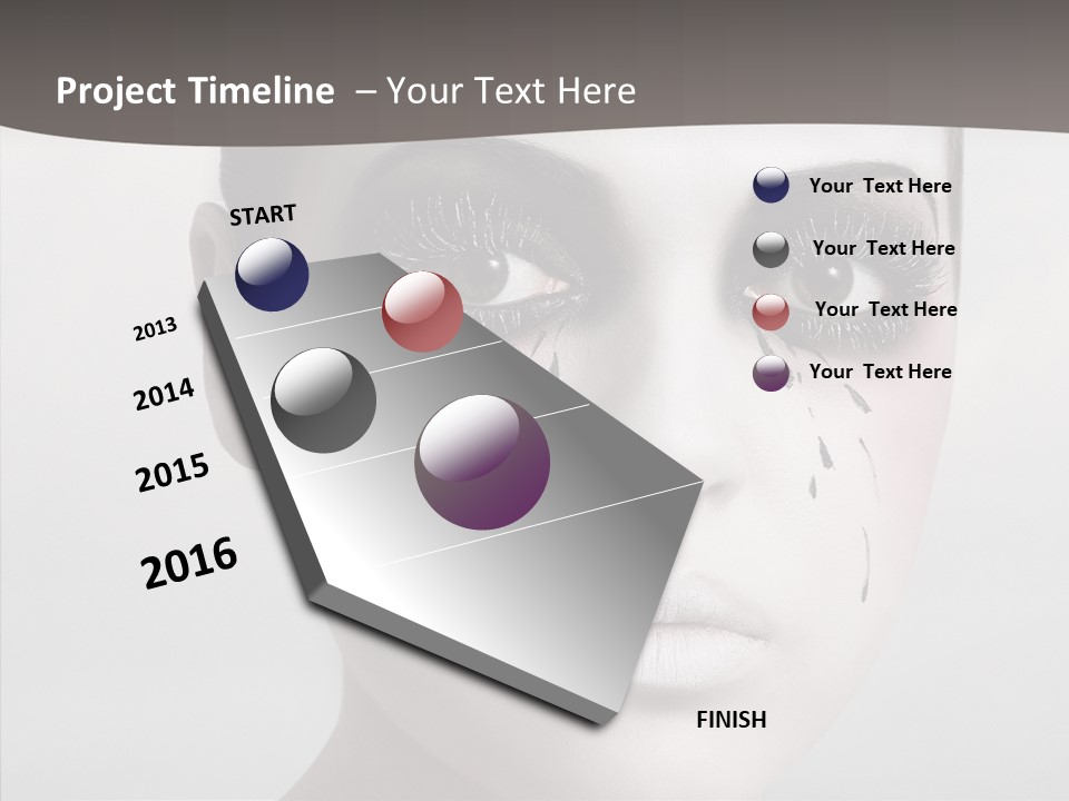 Makeup Pain Nostalgia PowerPoint Template