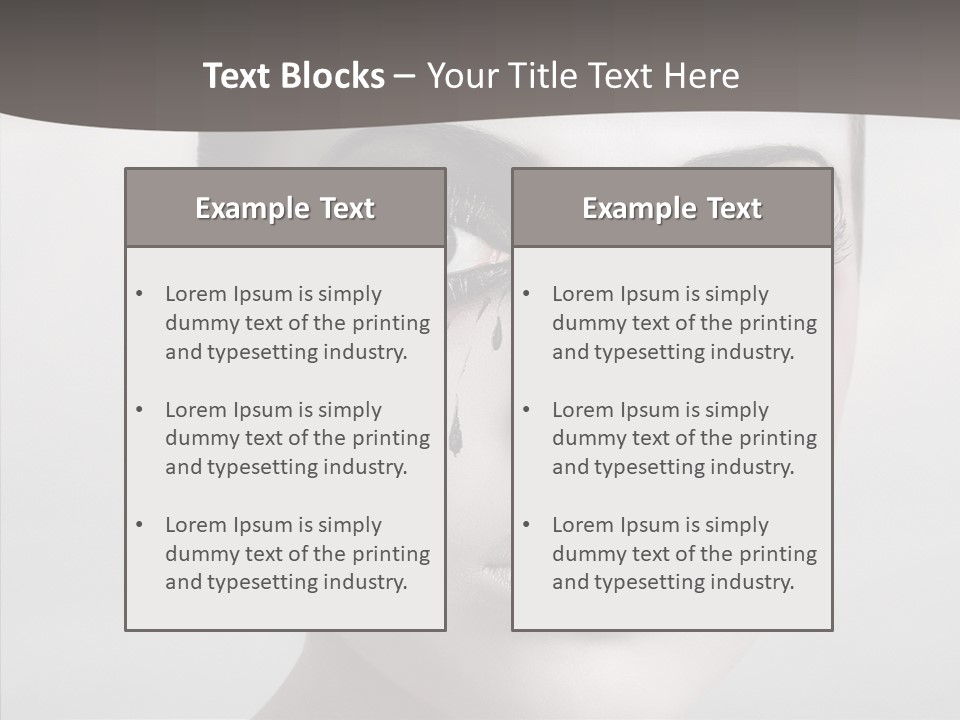 Makeup Pain Nostalgia PowerPoint Template