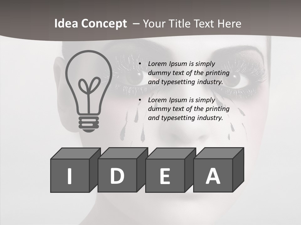 Makeup Pain Nostalgia PowerPoint Template