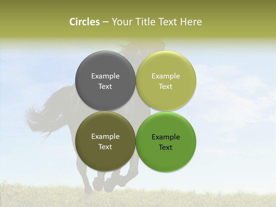 Sky Horse-Racing Stirrup PowerPoint Template