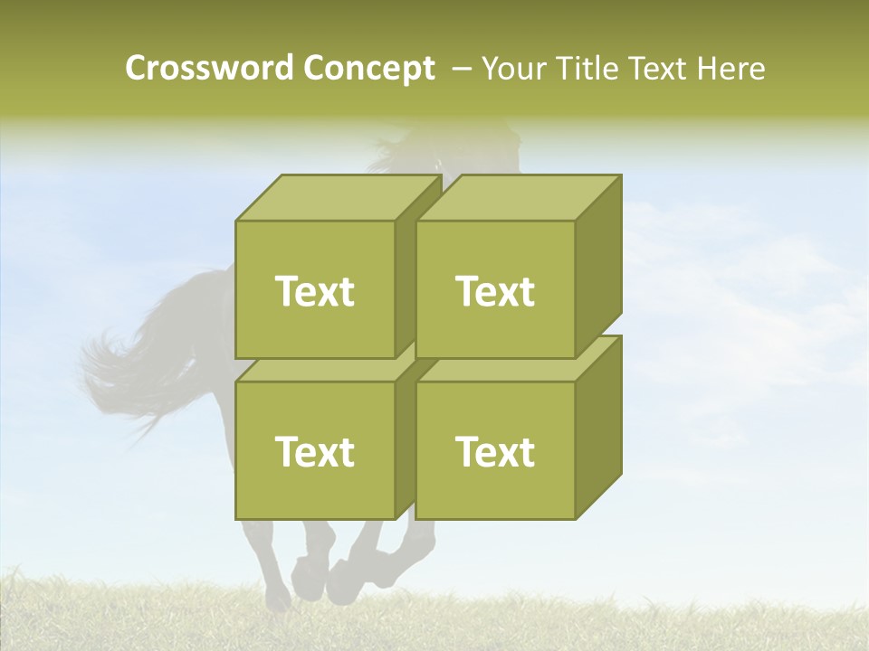Sky Horse-Racing Stirrup PowerPoint Template