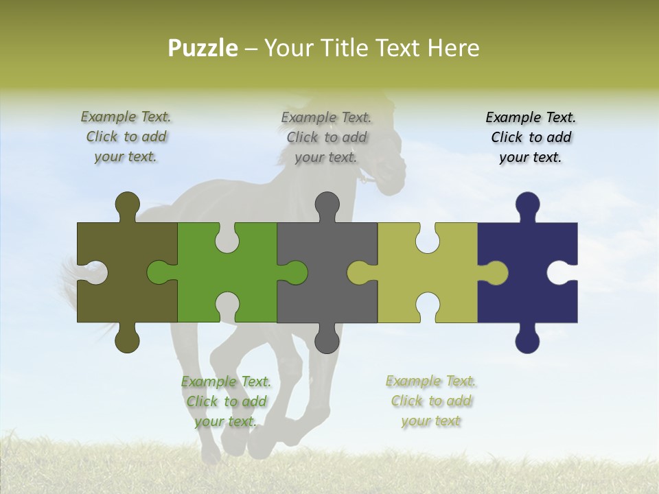 Sky Horse-Racing Stirrup PowerPoint Template