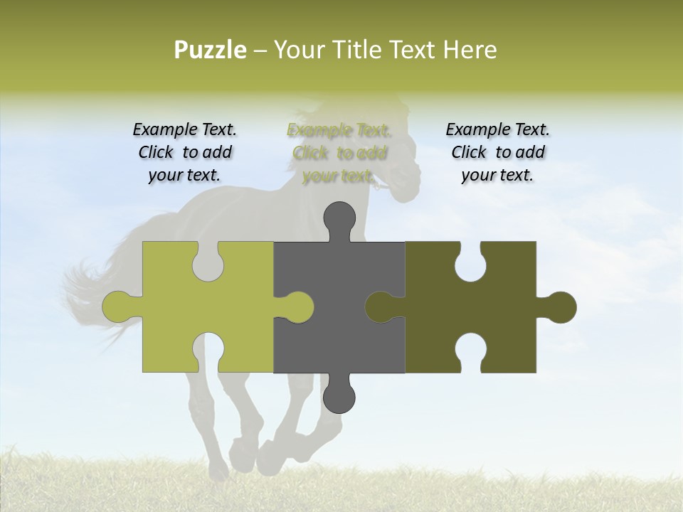 Sky Horse-Racing Stirrup PowerPoint Template