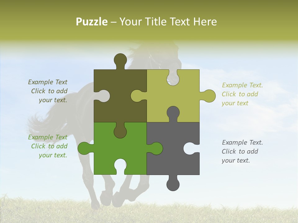 Sky Horse-Racing Stirrup PowerPoint Template