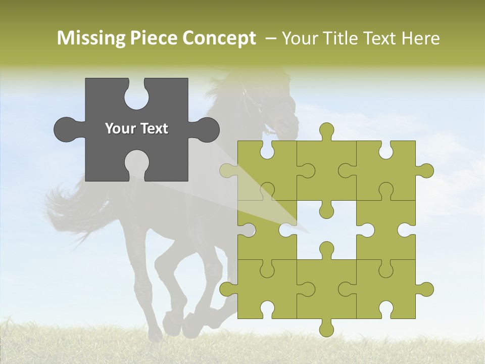 Sky Horse-Racing Stirrup PowerPoint Template