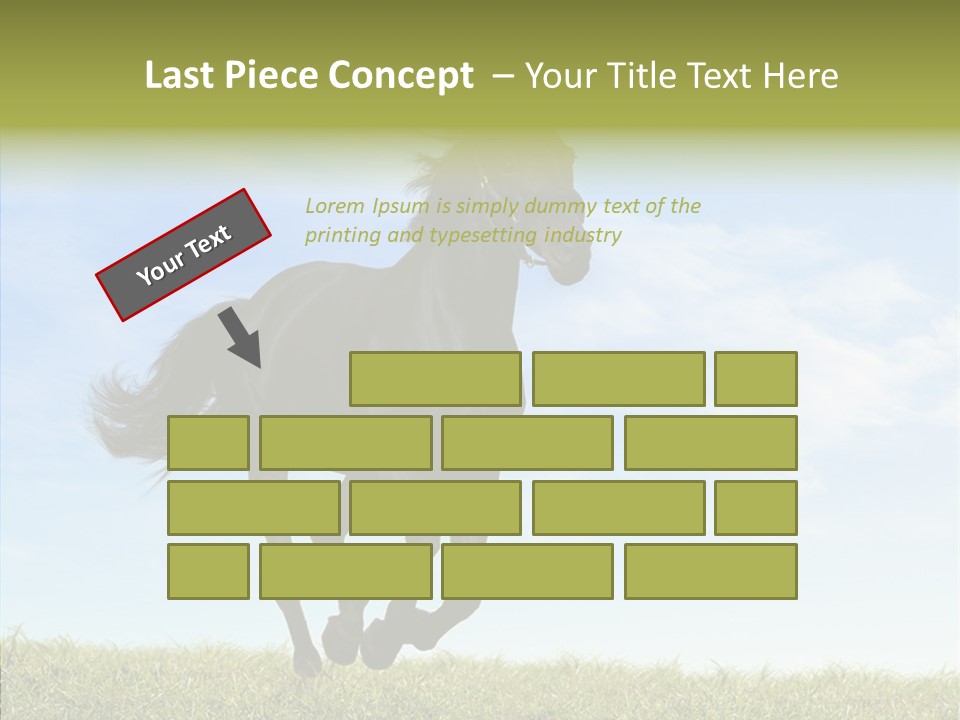 Sky Horse-Racing Stirrup PowerPoint Template