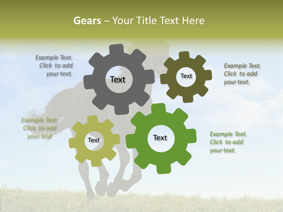 Sky Horse-Racing Stirrup PowerPoint Template