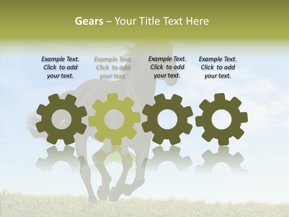 Sky Horse-Racing Stirrup PowerPoint Template