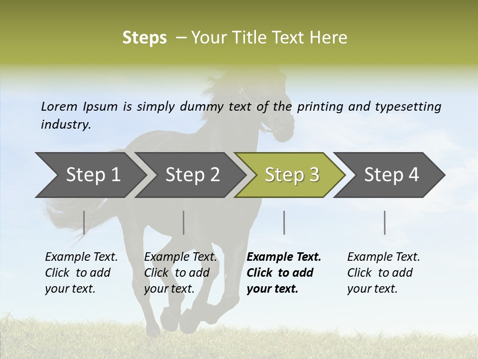 Sky Horse-Racing Stirrup PowerPoint Template