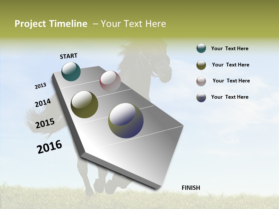 Sky Horse-Racing Stirrup PowerPoint Template