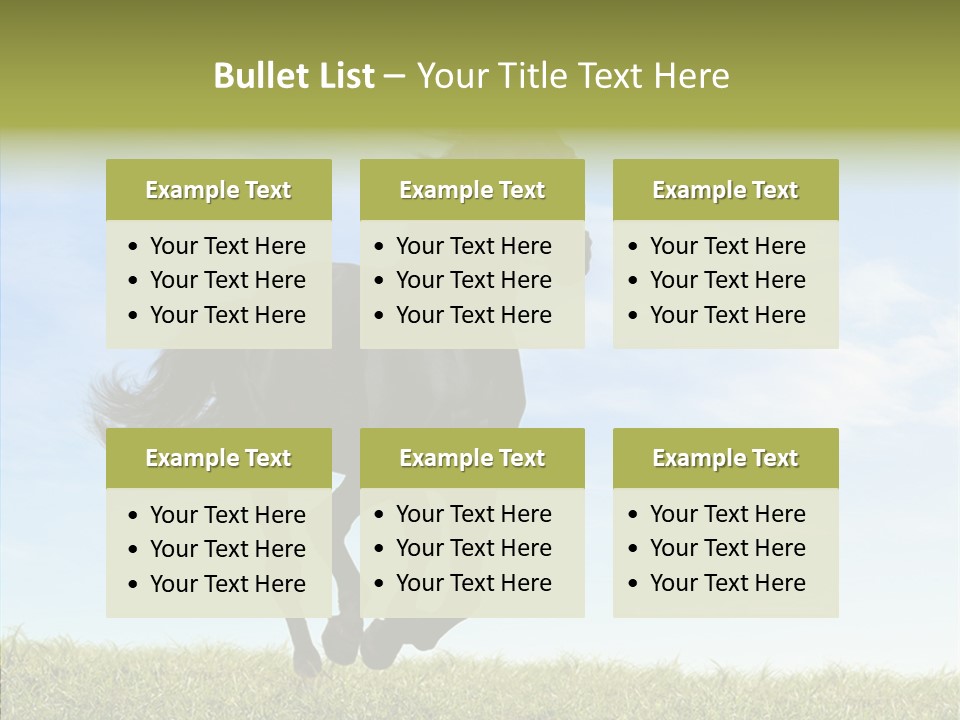 Sky Horse-Racing Stirrup PowerPoint Template