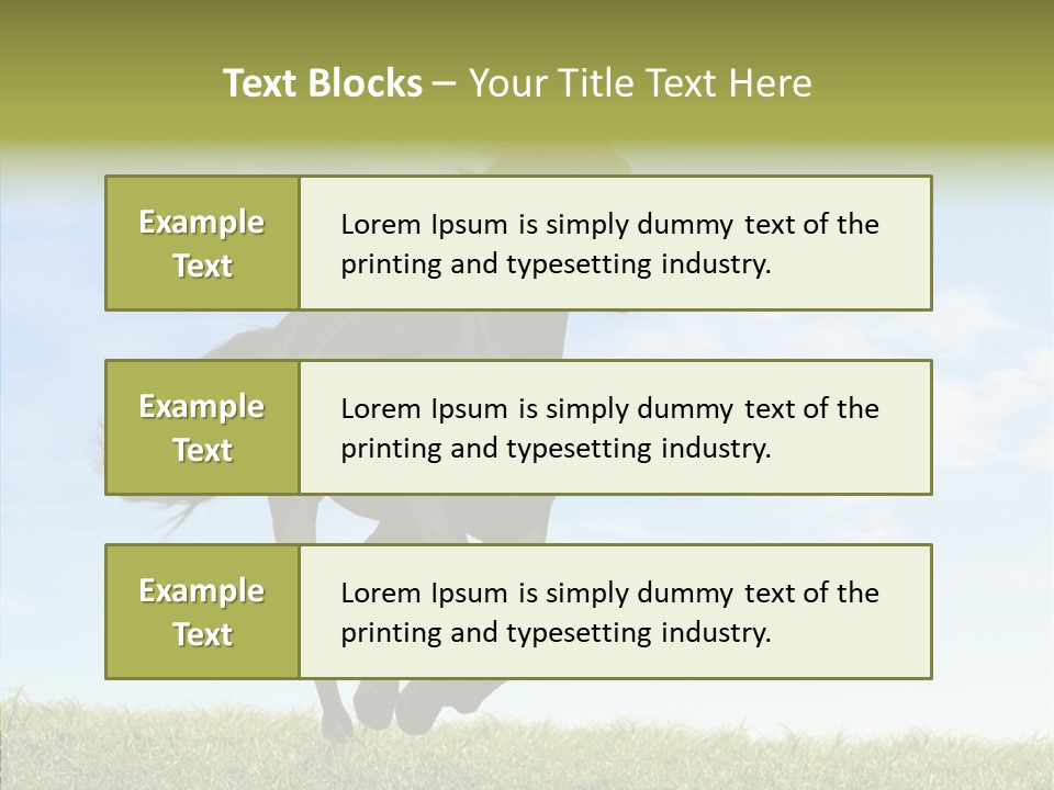 Sky Horse-Racing Stirrup PowerPoint Template