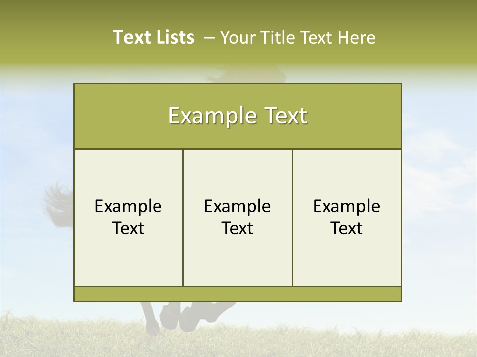 Sky Horse-Racing Stirrup PowerPoint Template