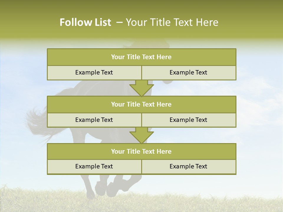 Sky Horse-Racing Stirrup PowerPoint Template