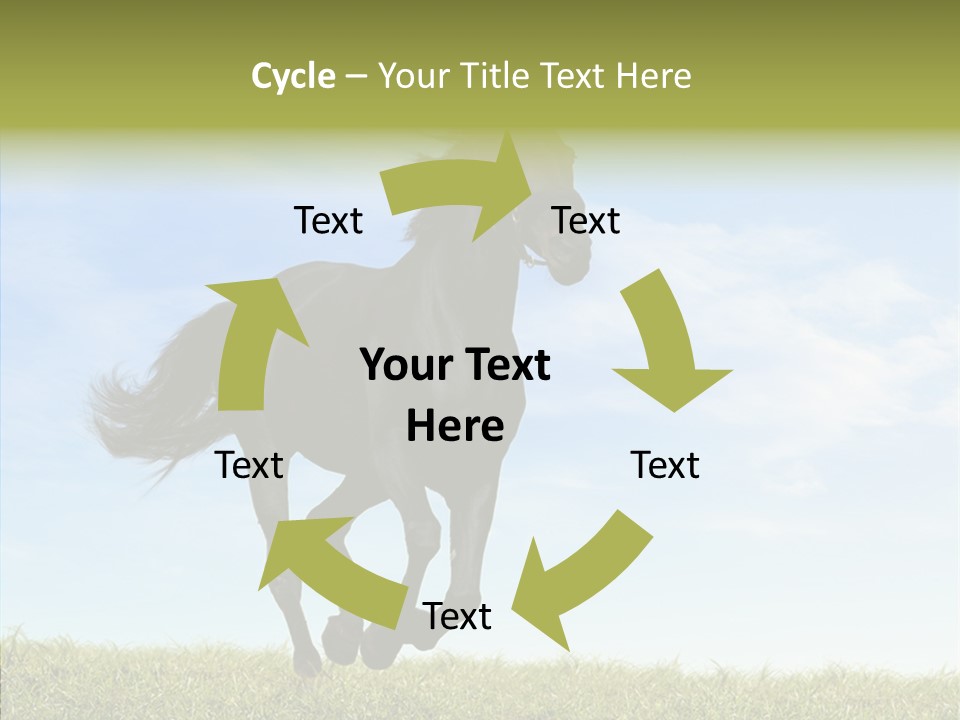 Sky Horse-Racing Stirrup PowerPoint Template