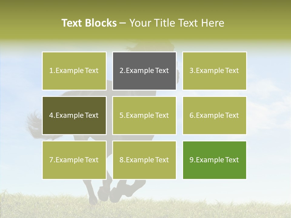 Sky Horse-Racing Stirrup PowerPoint Template