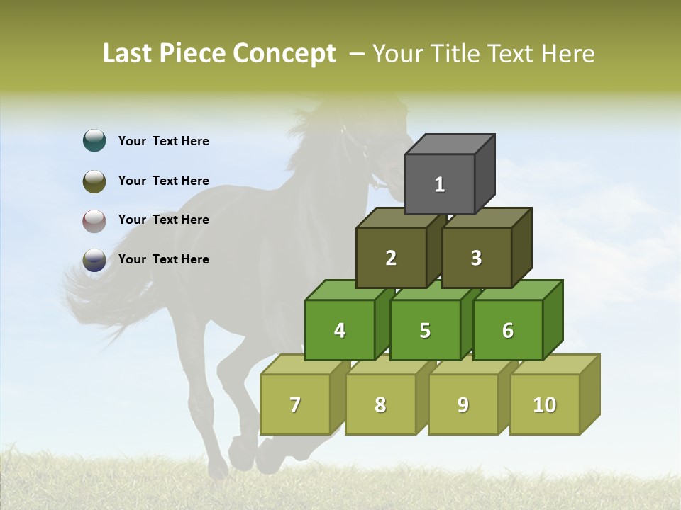 Sky Horse-Racing Stirrup PowerPoint Template