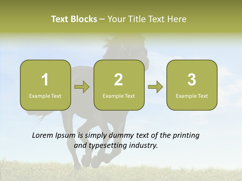 Sky Horse-Racing Stirrup PowerPoint Template
