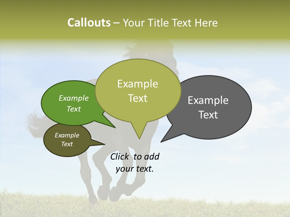 Sky Horse-Racing Stirrup PowerPoint Template