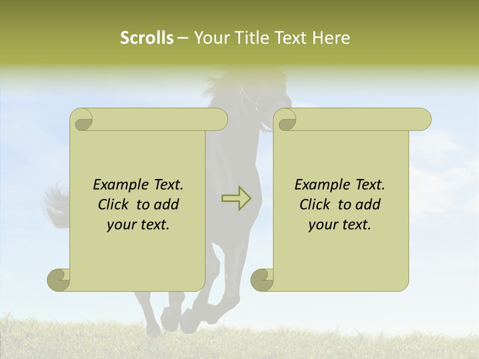 Sky Horse-Racing Stirrup PowerPoint Template