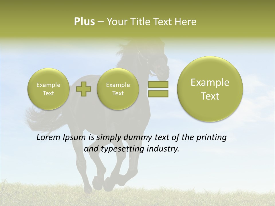 Sky Horse-Racing Stirrup PowerPoint Template