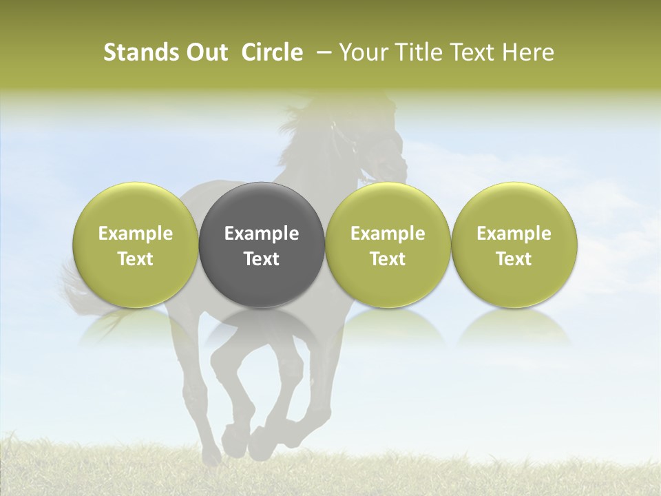 Sky Horse-Racing Stirrup PowerPoint Template