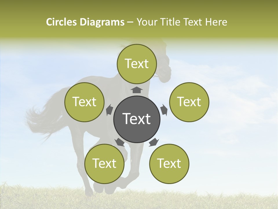 Sky Horse-Racing Stirrup PowerPoint Template