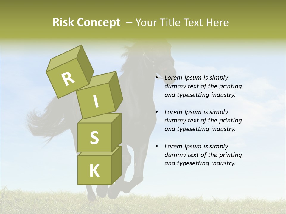 Sky Horse-Racing Stirrup PowerPoint Template