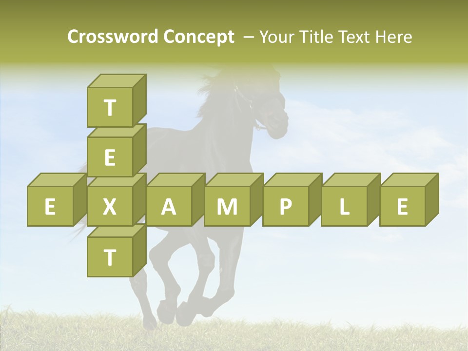 Sky Horse-Racing Stirrup PowerPoint Template