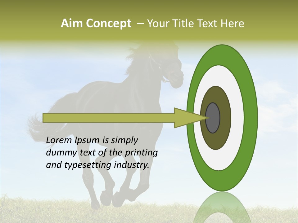 Sky Horse-Racing Stirrup PowerPoint Template