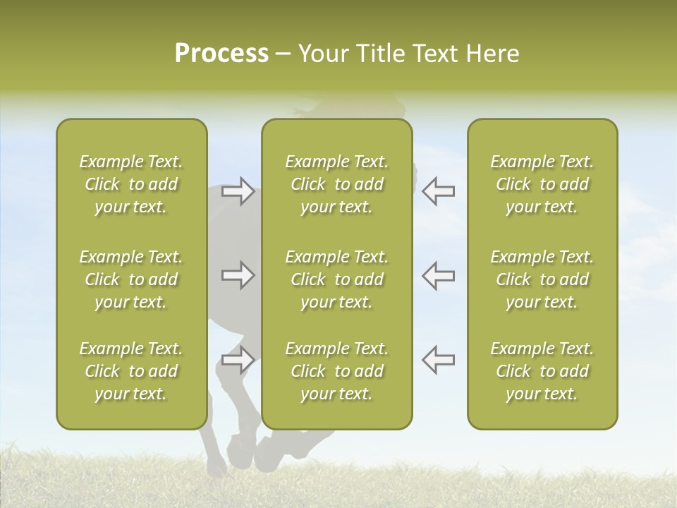 Sky Horse-Racing Stirrup PowerPoint Template